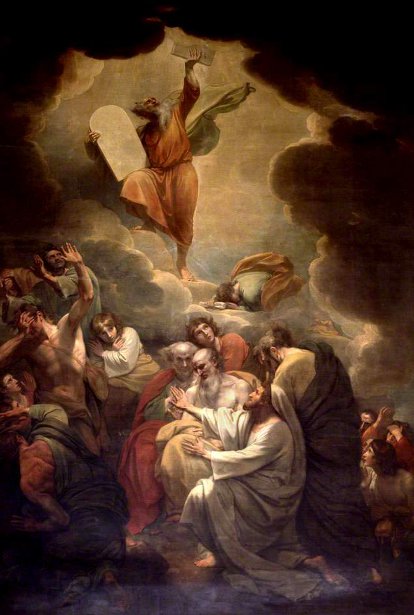018  Moses receiving the Laws on Mount Sinai