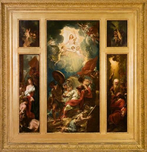 086  The Conversion of Saint Paul (center); Saint Paul Persecuting the Christians (left); and Ananias Restoring Saint Paul's Sight (right)